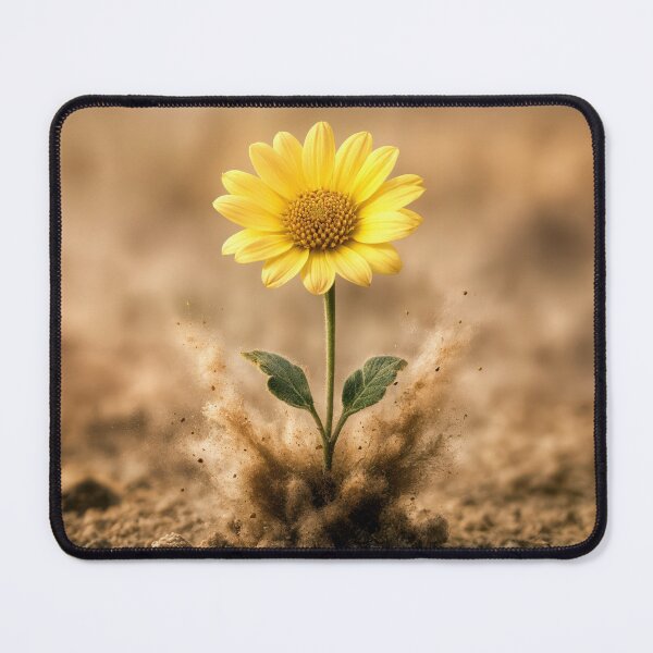 Item preview, Resilient Yellow Daisy Pushing Through Dry Dirt designed and sold by Maria Dryfhout.