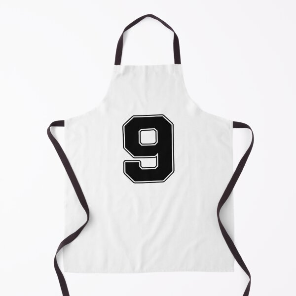 Item preview, Jersey Number 9 / Player Shirt Number Nine (Black with Black Outline) designed and sold by STUDIO-72.