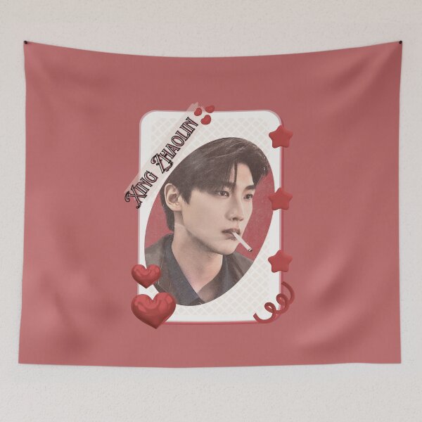 Item preview, Xing Zhaolin (邢昭林) Chinese Actor Cdrama Chinese Entertainment Card Red Aesthetic Collage Design designed and sold by AJUNICE STUDIO.