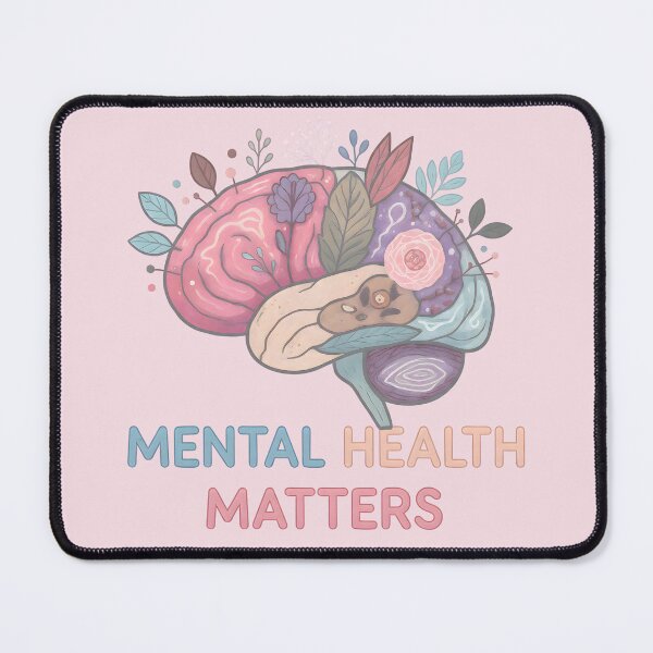 Item preview, Mental Health Matters – Floral Brain Illustration, Psychology Art, Mental Wellness Awareness, Self-Care Aesthetic Design designed and sold by PureBrain.