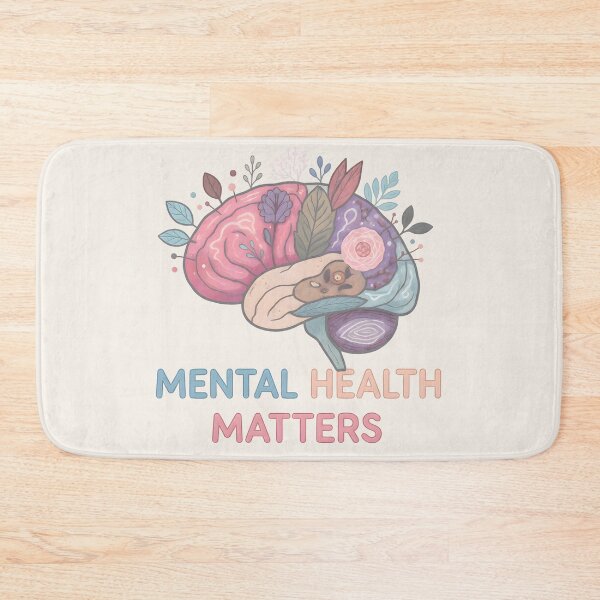 Item preview, Mental Health Matters – Floral Brain Illustration, Psychology Art, Mental Wellness Awareness, Self-Care Aesthetic Design designed and sold by PureBrain.
