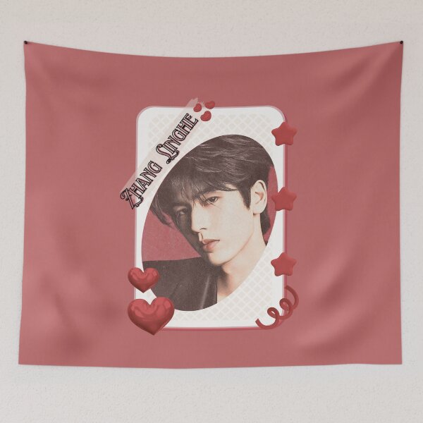 Item preview, Zhang Linghe (张凌赫) Chinese Actor Cdrama Chinese Entertainment Card Red Aesthetic Collage Design designed and sold by AJUNICE STUDIO.