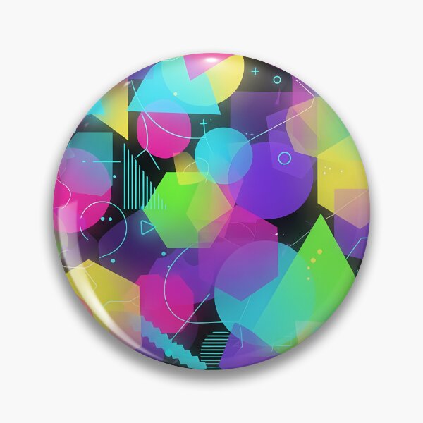 Artikelvorschau, Geometrisches Bildschirmschonermuster, Retro-Design im Stil der 90er Jahre für Computerbildschirme entworfen und verkauft von GiftsForge.