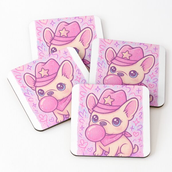 Item preview, French Bulldog Wearing cowboy Chewing Bubblegum designed and sold by SpacedOutRITZ.