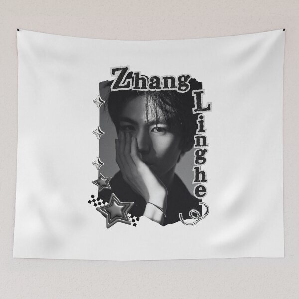 Item preview, Zhang Linghe (张凌赫) Chinese Actor Cdrama Chinese Entertainment Black and White Collage Digital Art Portrait designed and sold by AJUNICE STUDIO.