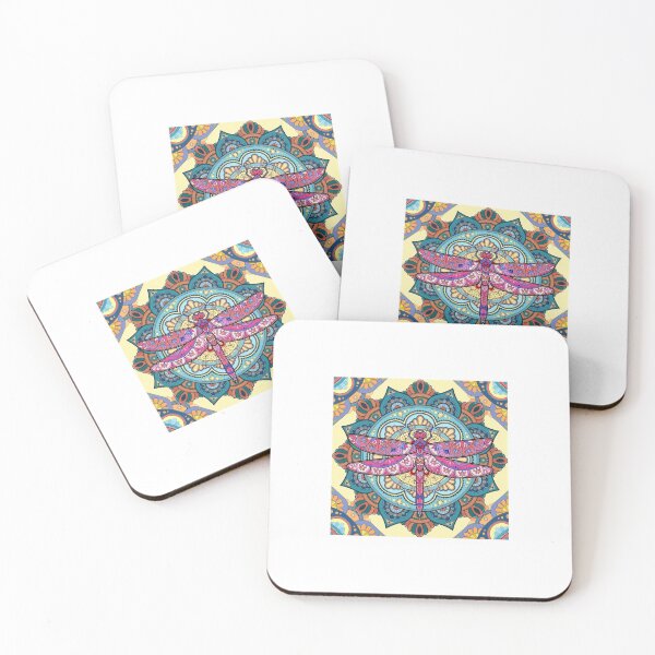 Item preview, Dragonfly on Colorful Mandala designed and sold by thomashummelgen.