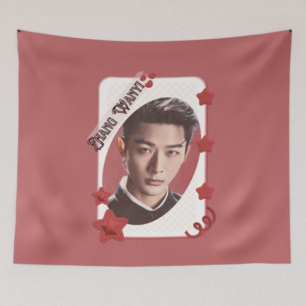 Item preview, Zhang Wanyi (张晚意) Chinese Actor Cdrama Chinese Entertainment Card Red Aesthetic Collage Design designed and sold by AJUNICE STUDIO.