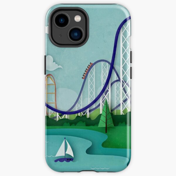 Roller Coaster Illustration iPhone Tough Case
