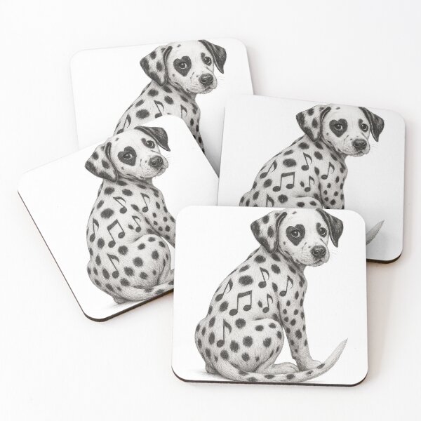Item preview, Musical Dalmatian Puppy – Heart Patch & Melody Spots Art designed and sold by Otoya Art Studio.