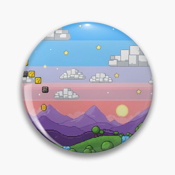 Item preview,  8-Bit Pixel Landscape Retro Gaming Background Nostalgic Scenery Design designed and sold by GiftsForge.
