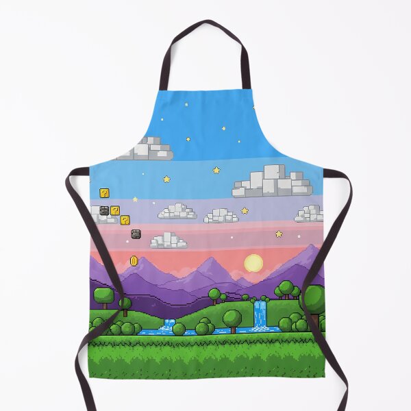Item preview, 8-Bit Pixel Landscape Retro Gaming Background Nostalgic Scenery Design designed and sold by GiftsForge.