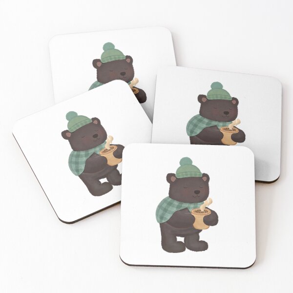 Item preview, Cute Bear Drinking Coffee | High Resolution  designed and sold by frann's room.