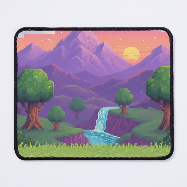 Item preview, 8-Bit Pixel Landscape Retro Gaming Background Nostalgic Scenery Design designed and sold by GiftsForge.