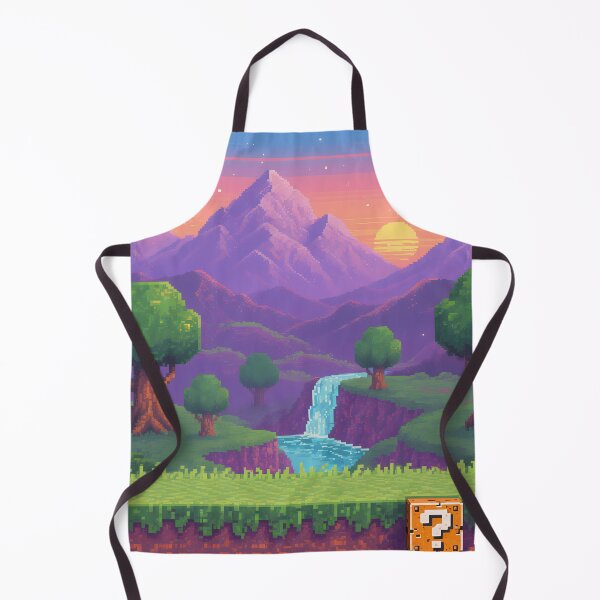 Item preview,  8-Bit Pixel Landscape Retro Gaming Background Nostalgic Scenery Design designed and sold by GiftsForge.
