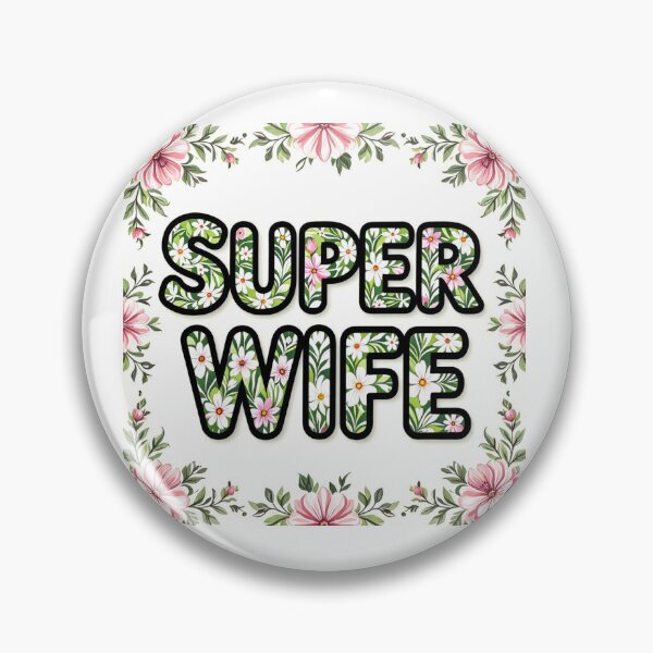 Item preview, super wife floral typography 3 colorful design designed and sold by SmashingDeals.