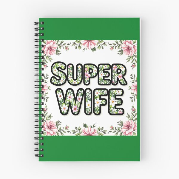 Item preview, super wife floral typography 3 colorful design designed and sold by SmashingDeals.