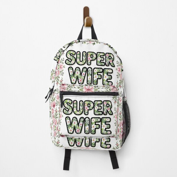 Item preview, super wife floral typography 3 colorful design designed and sold by SmashingDeals.