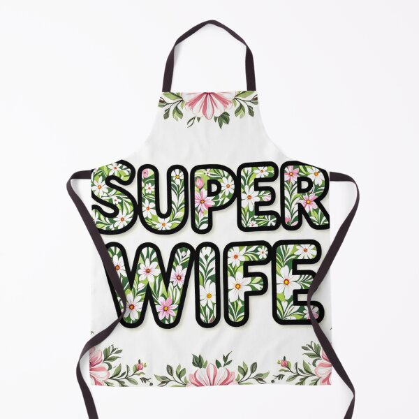 Item preview, super wife floral typography 3 colorful design designed and sold by SmashingDeals.