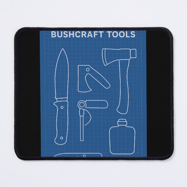 Item preview, Bushcraft Tools Blueprint – Line Art Technical Diagram designed and sold by Tactical Override.
