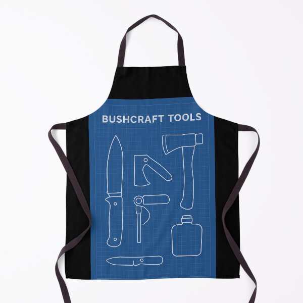 Item preview, Bushcraft Tools Blueprint – Line Art Technical Diagram designed and sold by Tactical Override.