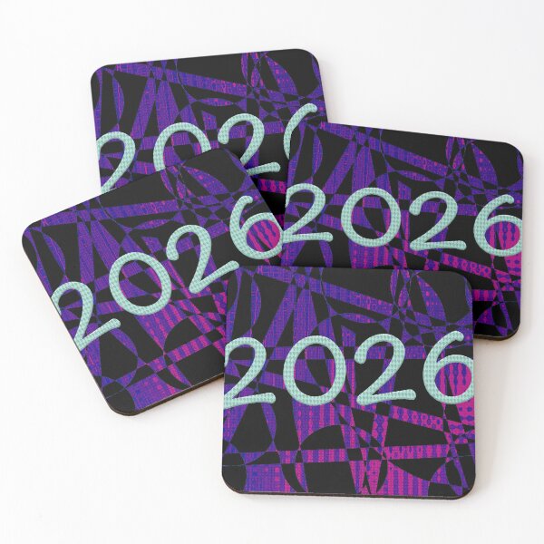 Item preview, New Year 2026 with neon purple background designed and sold by MYTOPSHELF.