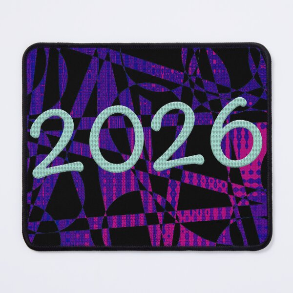 Item preview, New Year 2026 with neon purple background designed and sold by MYTOPSHELF.