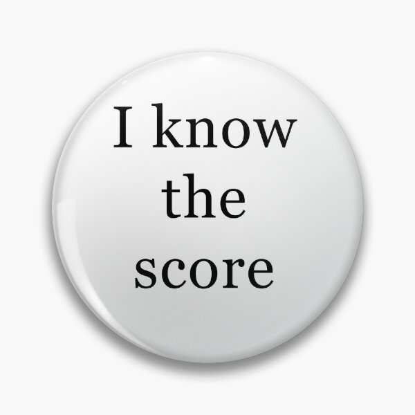 Item preview, I know the score - musician's punning quote designed and sold by Jenny Setchell.