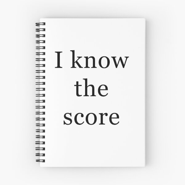 Item preview, I know the score - musician's punning quote designed and sold by Jenny Setchell.