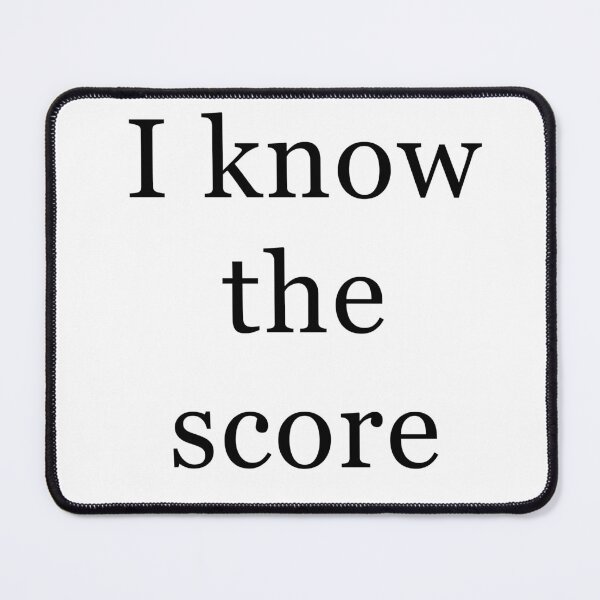 Item preview, I know the score - musician's punning quote designed and sold by Jenny Setchell.