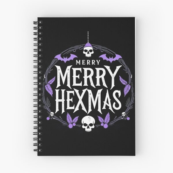 Item preview, Merry Hexmas Holiday Wreath Witchy Gothic Skull  designed and sold by Morikiras.
