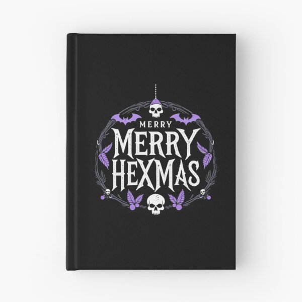 Item preview, Merry Hexmas Holiday Wreath Witchy Gothic Skull  designed and sold by Morikiras.