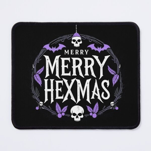 Item preview, Merry Hexmas Holiday Wreath Witchy Gothic Skull  designed and sold by Morikiras.