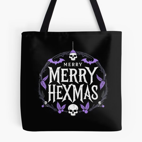 Item preview, Merry Hexmas Holiday Wreath Witchy Gothic Skull  designed and sold by Morikiras.