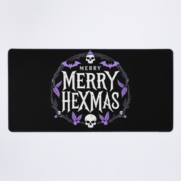 Item preview, Merry Hexmas Holiday Wreath Witchy Gothic Skull designed and sold by Morikiras.