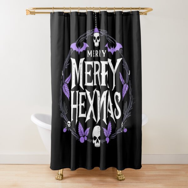 Item preview, Merry Hexmas Holiday Wreath Witchy Gothic Skull  designed and sold by Morikiras.