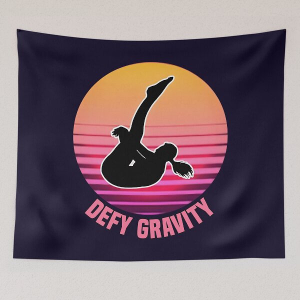 Item preview, Defy gravity - Gymnast Silhouette Retro Sunset  designed and sold by SidTastic .