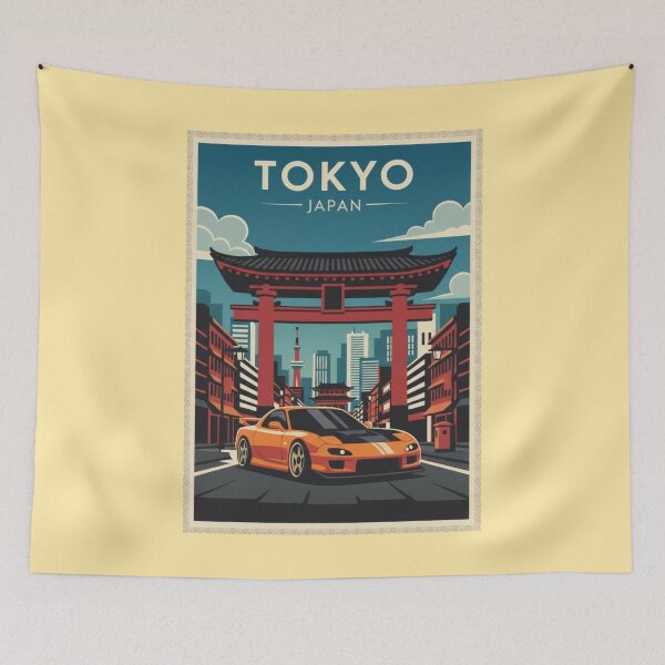 Item preview, Tokyo Vintage Travel Art - Tokyo Drift - Japan designed and sold by Wanderprintt.