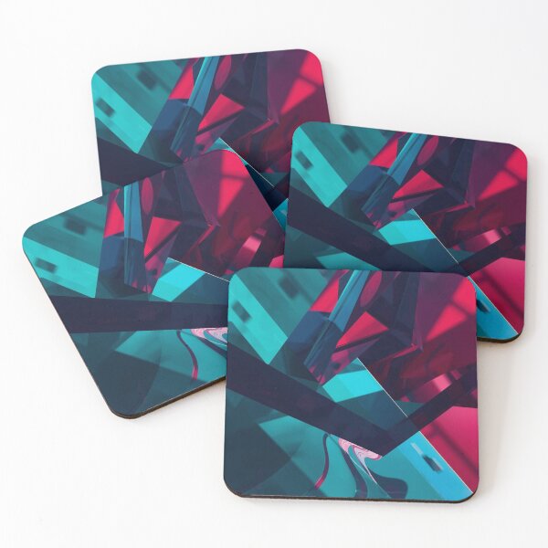 Item preview, Teal & Crimson Geometric Dreamscape designed and sold by Harmonic_Layers.