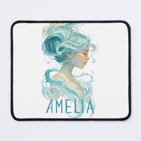 Item preview, Aquarius Amelia – Artistic Pastel Water Goddess Portrait designed and sold by AlexLineArt.