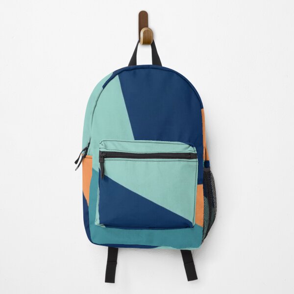 Item preview, Minimalist Teal Navy & Orange Geometry designed and sold by Harmonic_Layers.