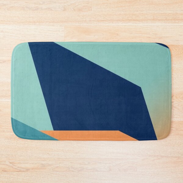 Item preview, Minimalist Teal Navy & Orange Geometry designed and sold by Harmonic_Layers.