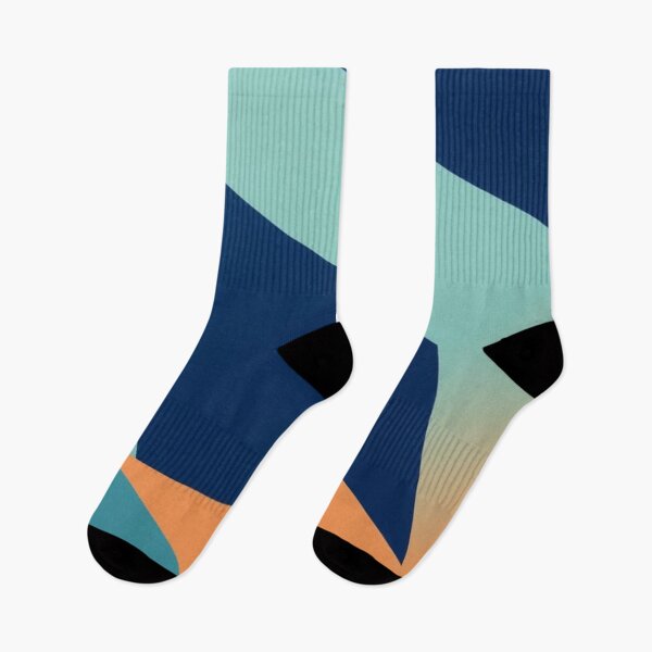 Item preview, Minimalist Teal Navy & Orange Geometry designed and sold by Harmonic_Layers.
