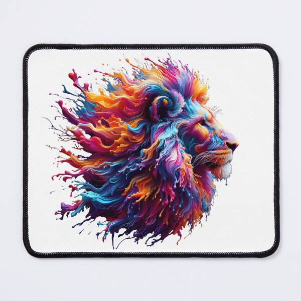 Item preview, lion colorful splash art designed and sold by BeAr-tist.