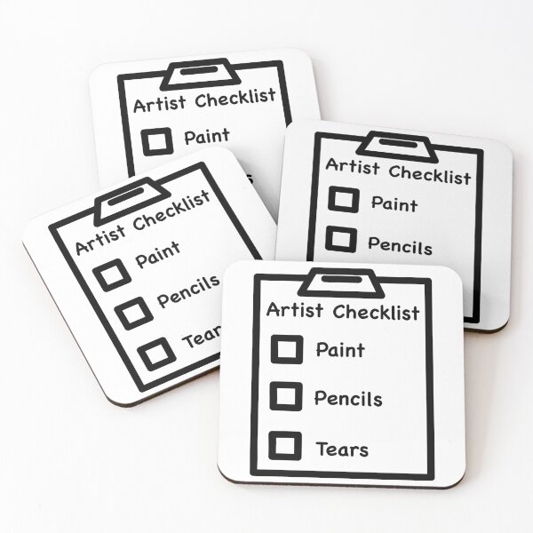 Item preview, Funny Artist Checklist — tears  designed and sold by Lillilia.