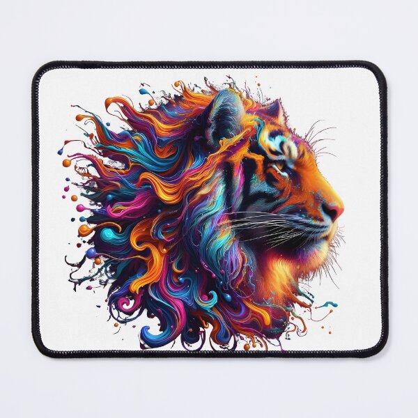 Item preview, tiger colorful splash art designed and sold by BeAr-tist.