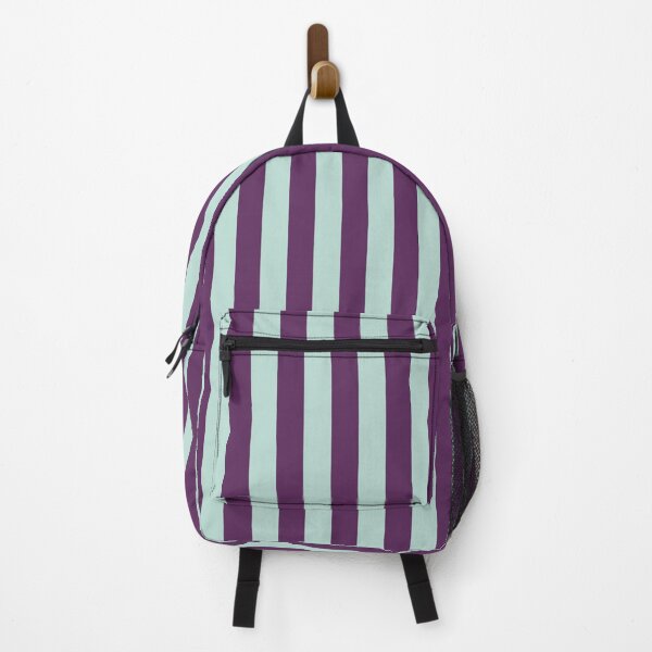 Item preview, Small AUBERGINE and MINT GREEN Vertical STRIPES designed and sold by RachelMacht.