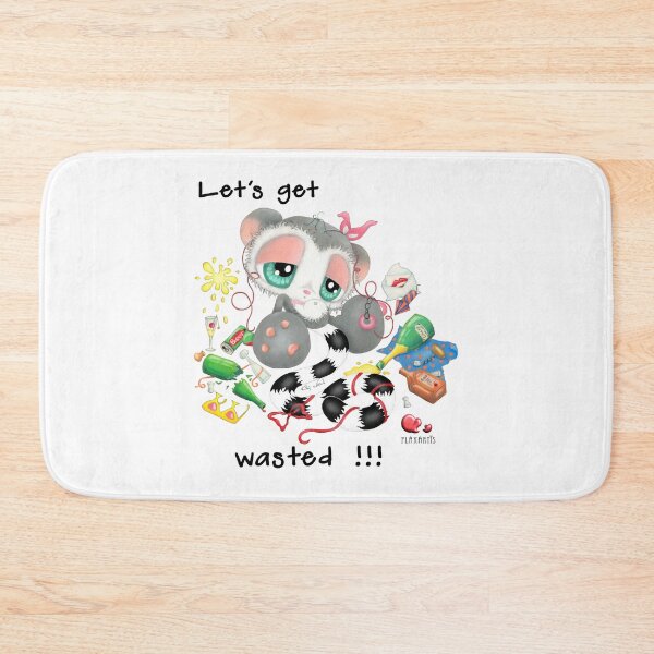 Item preview, Funny Lemur After Wild Party – Let's Get Wasted Hangover Humor Hand Drawn designed and sold by Plakartis.