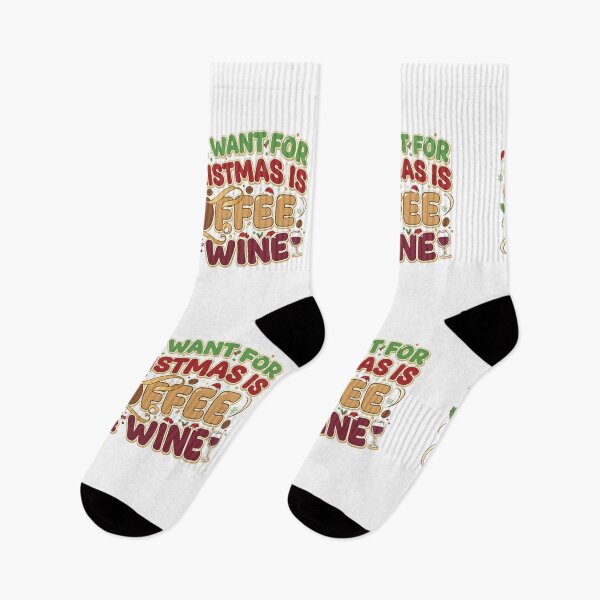 Item preview, All I Want for Christmas is Coffee & Wine designed and sold by TheChubbyShop.