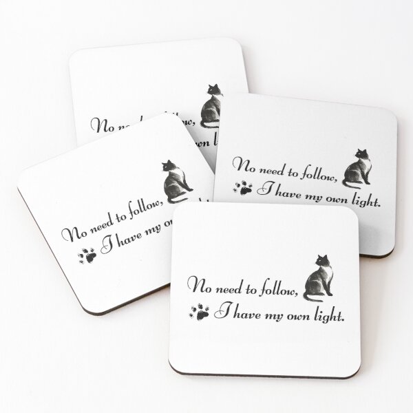 Item preview, Independent Cat Quote Watercolor Art. Self-Reliant Black Cat Paw Print Gift designed and sold by JWSmile.