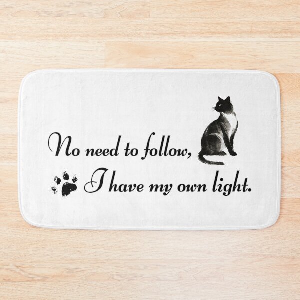 Item preview, Independent Cat Quote Watercolor Art. Self-Reliant Black Cat Paw Print Gift designed and sold by JWSmile.